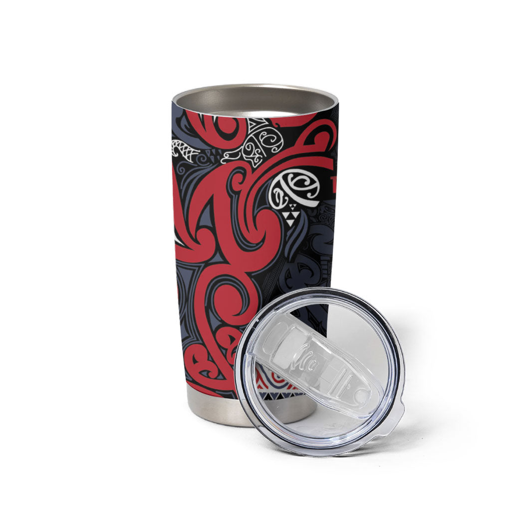 Aotearoa Iwi Te ati Awa Tumbler Cup Maori Wharenui House Tribal Pattern