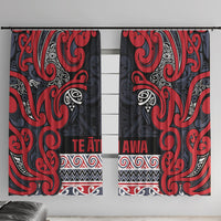 Aotearoa Iwi Te ati Awa Window Curtain Maori Wharenui House Tribal Pattern