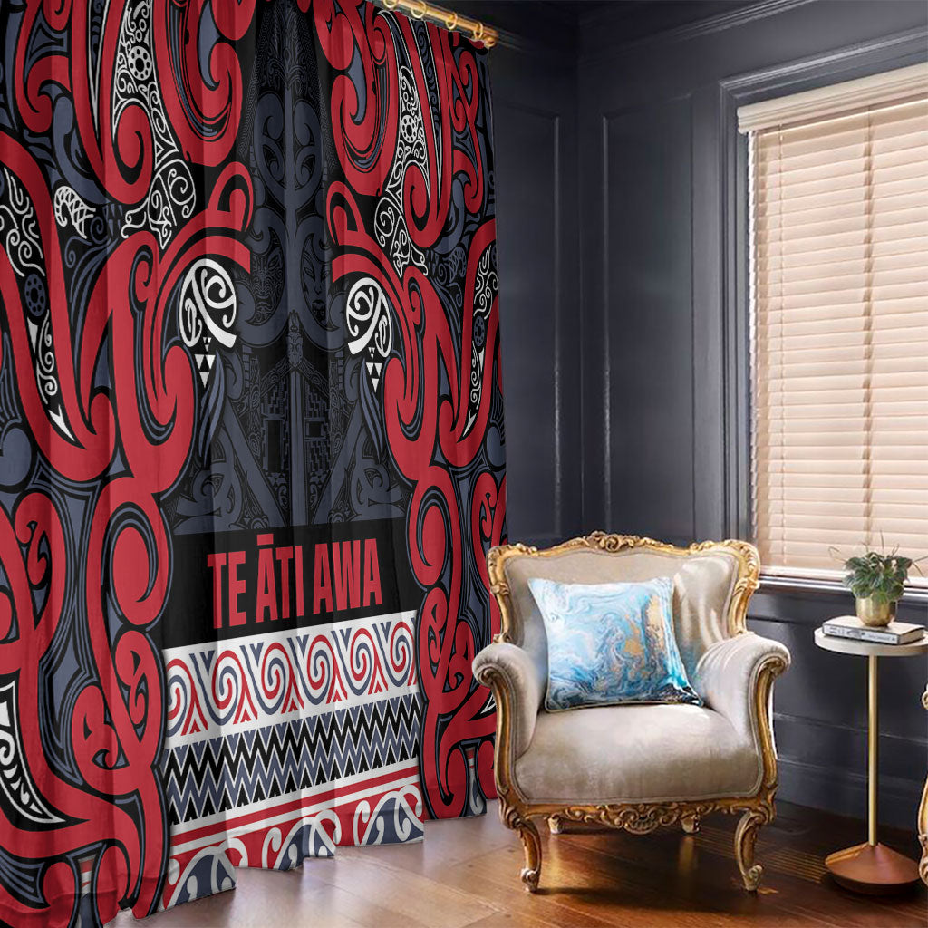 Aotearoa Iwi Te ati Awa Window Curtain Maori Wharenui House Tribal Pattern