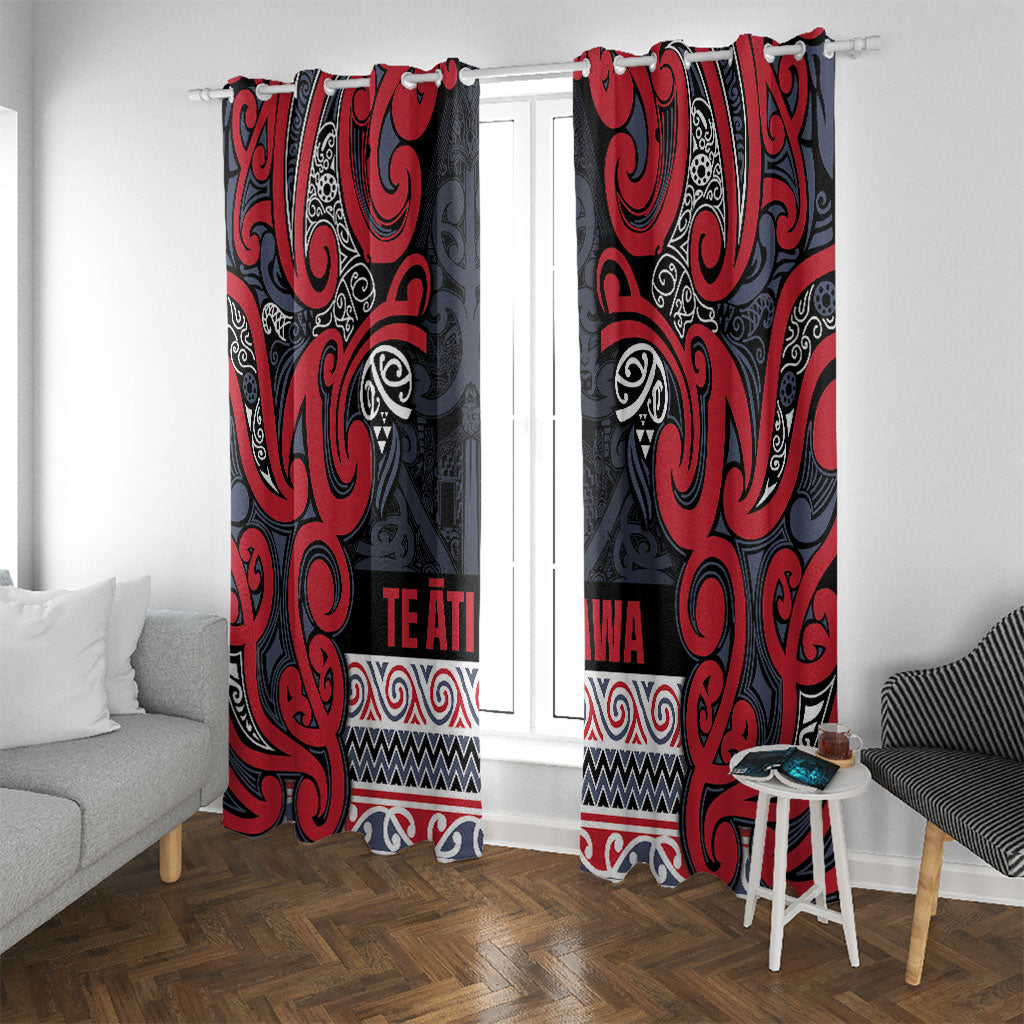 Aotearoa Iwi Te ati Awa Window Curtain Maori Wharenui House Tribal Pattern
