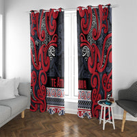 Aotearoa Iwi Te ati Awa Window Curtain Maori Wharenui House Tribal Pattern