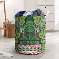 Aotearoa Iwi Ngati Maru Hauraki Laundry Basket Maori Wharenui House Tribal Pattern