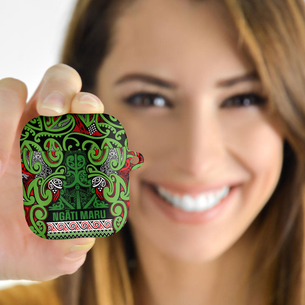 Aotearoa Iwi Ngati Maru Hauraki AirPods Case Maori Wharenui House Tribal Pattern