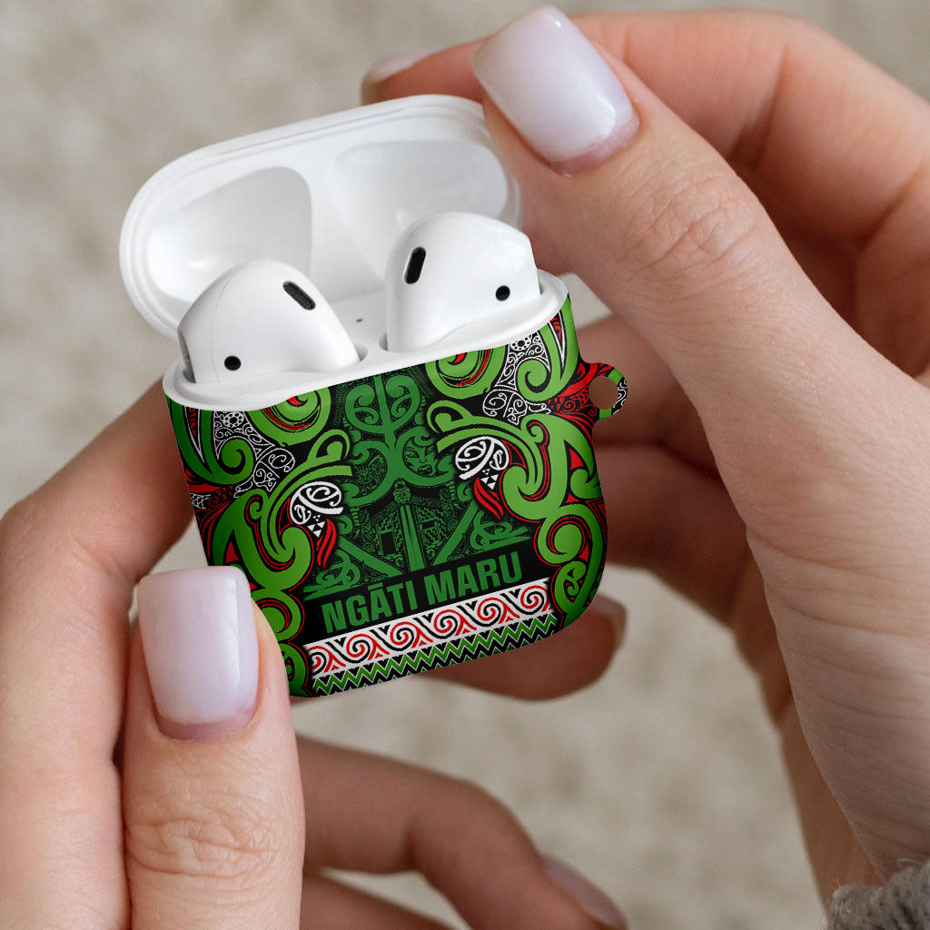 Aotearoa Iwi Ngati Maru Hauraki AirPods Case Maori Wharenui House Tribal Pattern