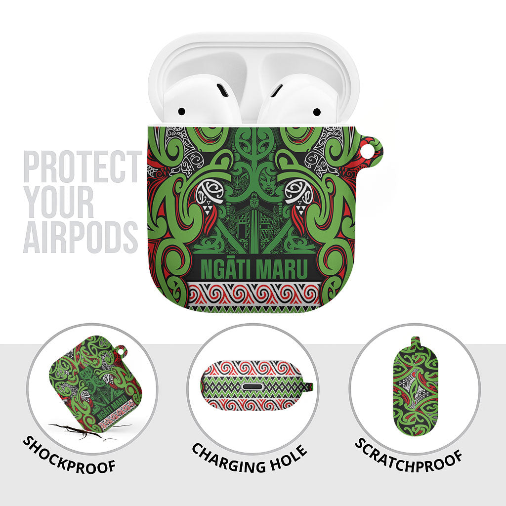 Aotearoa Iwi Ngati Maru Hauraki AirPods Case Maori Wharenui House Tribal Pattern
