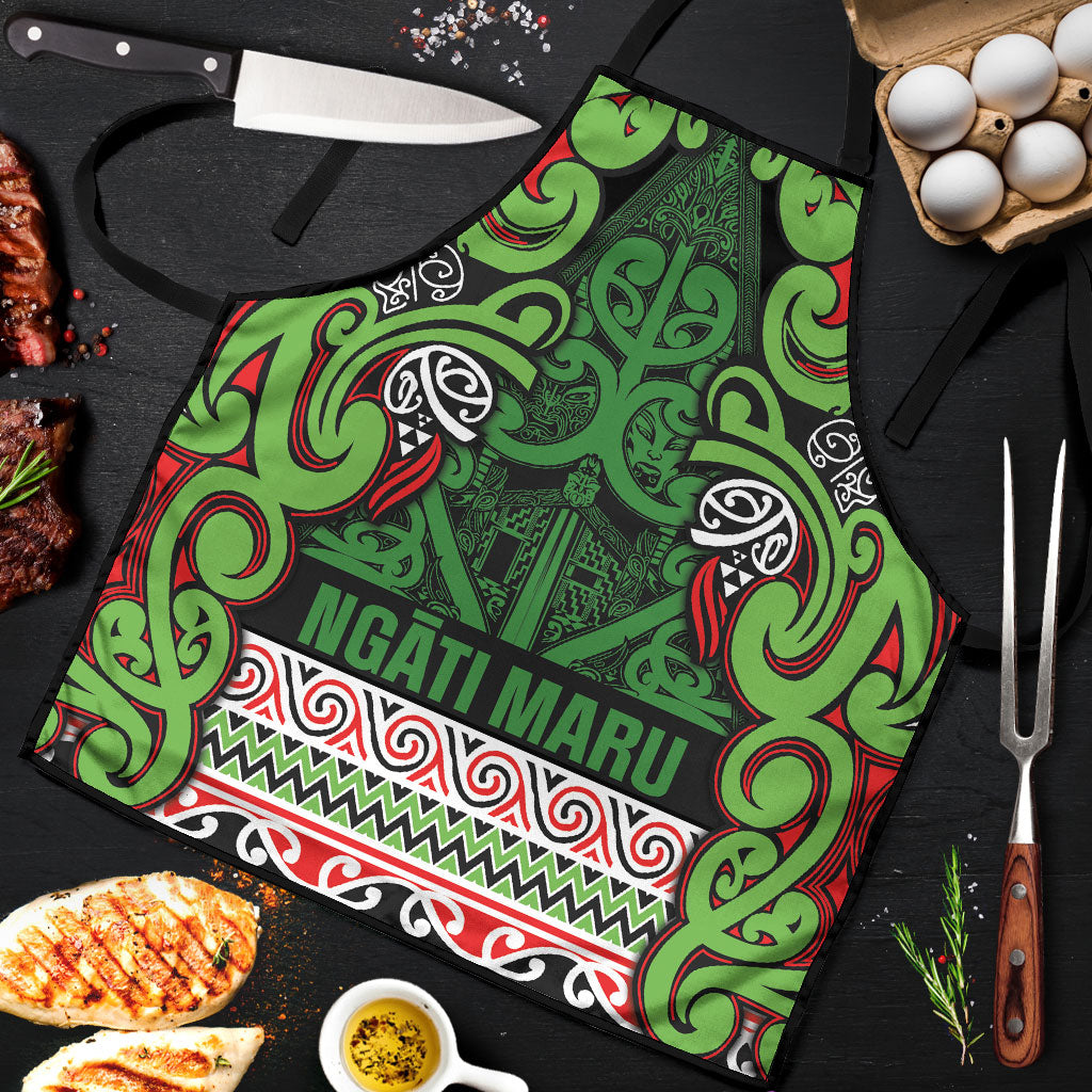 Aotearoa Iwi Ngati Maru Hauraki Apron Maori Wharenui House Tribal Pattern