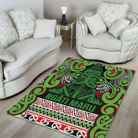 Aotearoa Iwi Ngati Maru Hauraki Area Rug Maori Wharenui House Tribal Pattern