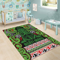 Aotearoa Iwi Ngati Maru Hauraki Area Rug Maori Wharenui House Tribal Pattern