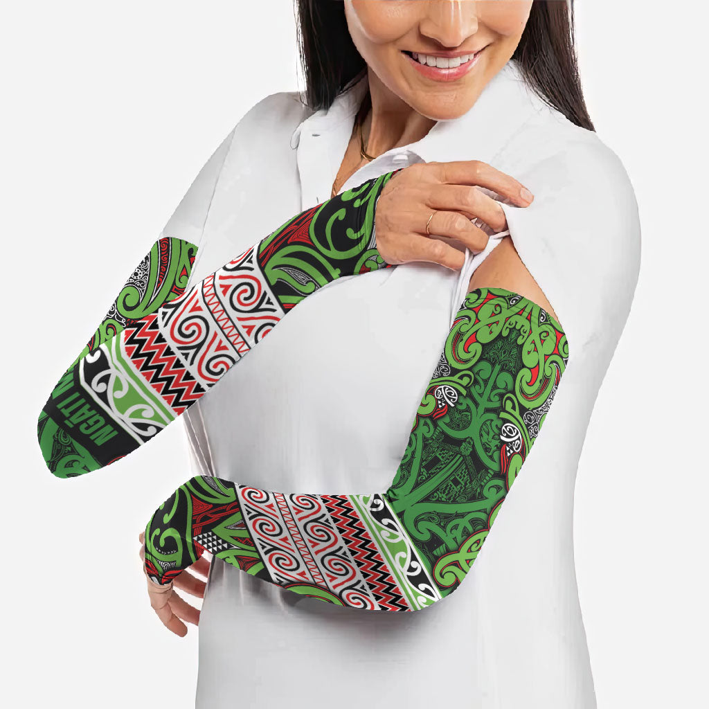 Aotearoa Iwi Ngati Maru Hauraki Arm Sleeves Maori Wharenui House Tribal Pattern