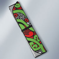 Aotearoa Iwi Ngati Maru Hauraki Auto Sun Shade Maori Wharenui House Tribal Pattern