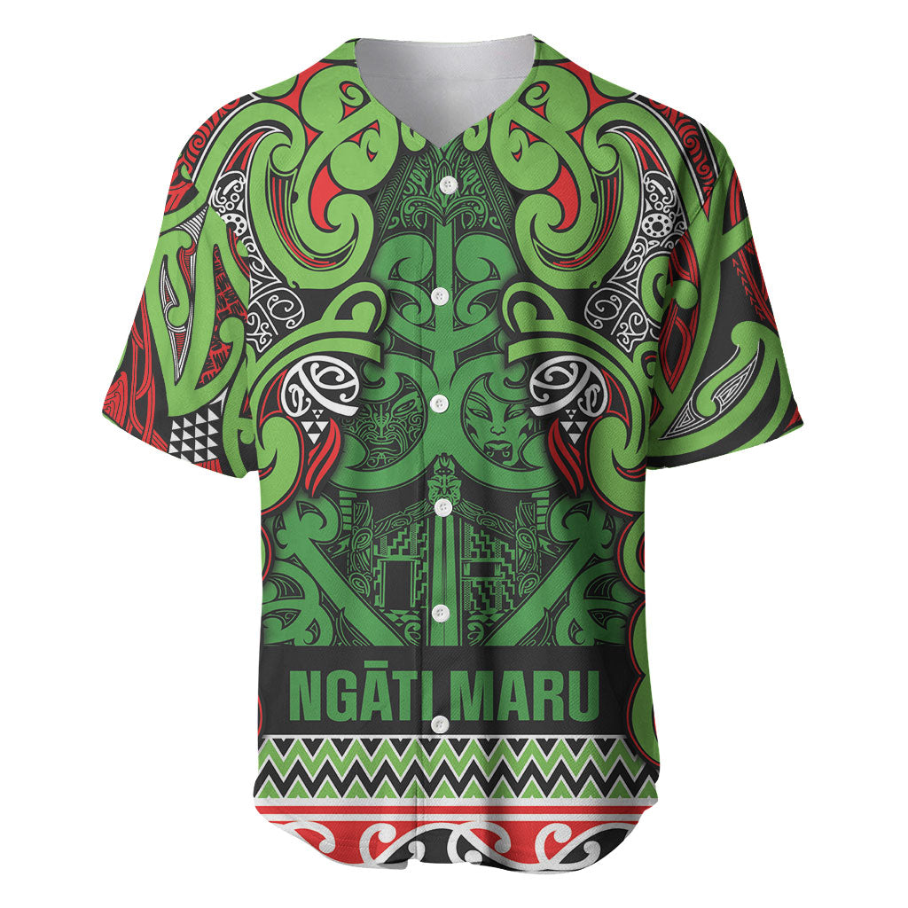 Aotearoa Iwi Ngati Maru Hauraki Baseball Jersey Maori Wharenui House Tribal Pattern