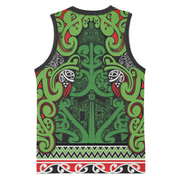 Aotearoa Iwi Ngati Maru Hauraki Basketball Jersey Maori Wharenui House Tribal Pattern