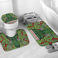 Aotearoa Iwi Ngati Maru Hauraki Bathroom Set Maori Wharenui House Tribal Pattern