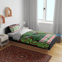 Aotearoa Iwi Ngati Maru Hauraki Bedding Set Maori Wharenui House Tribal Pattern