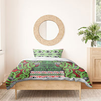 Aotearoa Iwi Ngati Maru Hauraki Bedding Set Maori Wharenui House Tribal Pattern