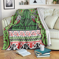 Aotearoa Iwi Ngati Maru Hauraki Blanket Maori Wharenui House Tribal Pattern
