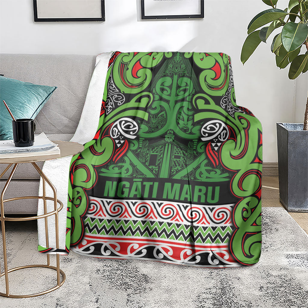 Aotearoa Iwi Ngati Maru Hauraki Blanket Maori Wharenui House Tribal Pattern