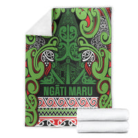 Aotearoa Iwi Ngati Maru Hauraki Blanket Maori Wharenui House Tribal Pattern