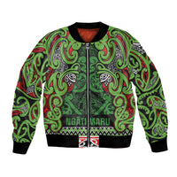 Aotearoa Iwi Ngati Maru Hauraki Bomber Jacket Maori Wharenui House Tribal Pattern