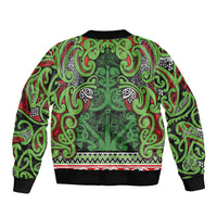 Aotearoa Iwi Ngati Maru Hauraki Bomber Jacket Maori Wharenui House Tribal Pattern