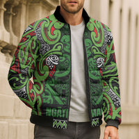 Aotearoa Iwi Ngati Maru Hauraki Bomber Puffer Jacket Maori Wharenui House Tribal Pattern