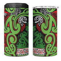 Aotearoa Iwi Ngati Maru Hauraki 4 in 1 Can Cooler Tumbler Maori Wharenui House Tribal Pattern