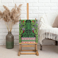 Aotearoa Iwi Ngati Maru Hauraki Canvas Wall Art Maori Wharenui House Tribal Pattern