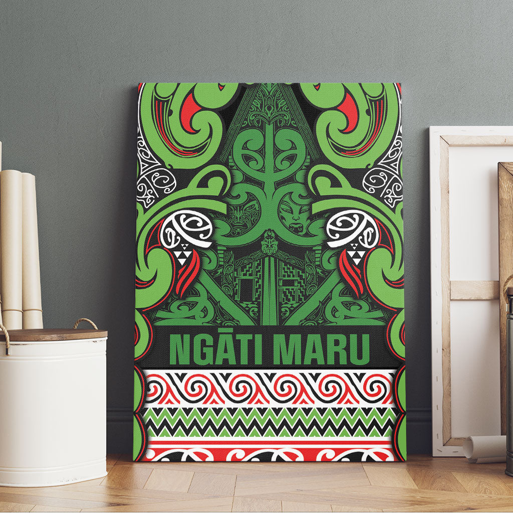 Aotearoa Iwi Ngati Maru Hauraki Canvas Wall Art Maori Wharenui House Tribal Pattern