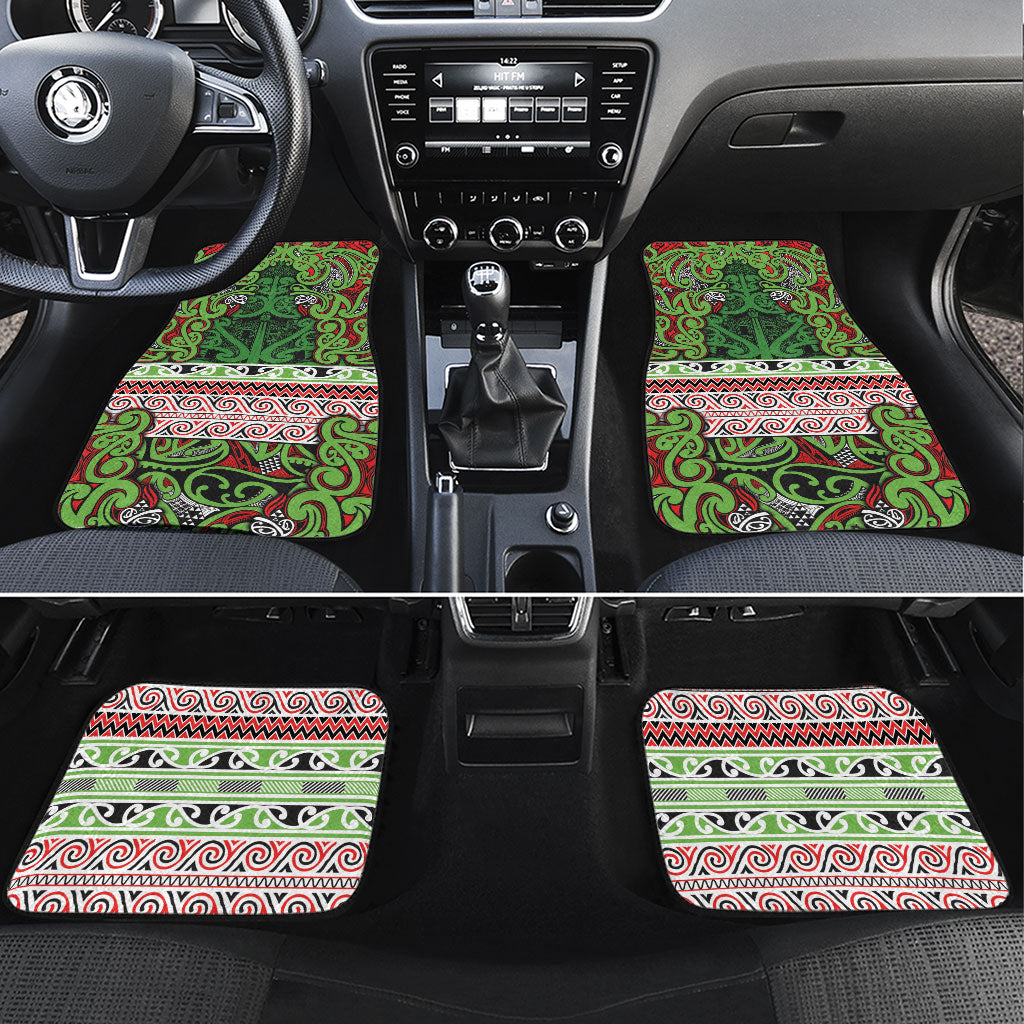 Aotearoa Iwi Ngati Maru Hauraki Car Mats Maori Wharenui House Tribal Pattern