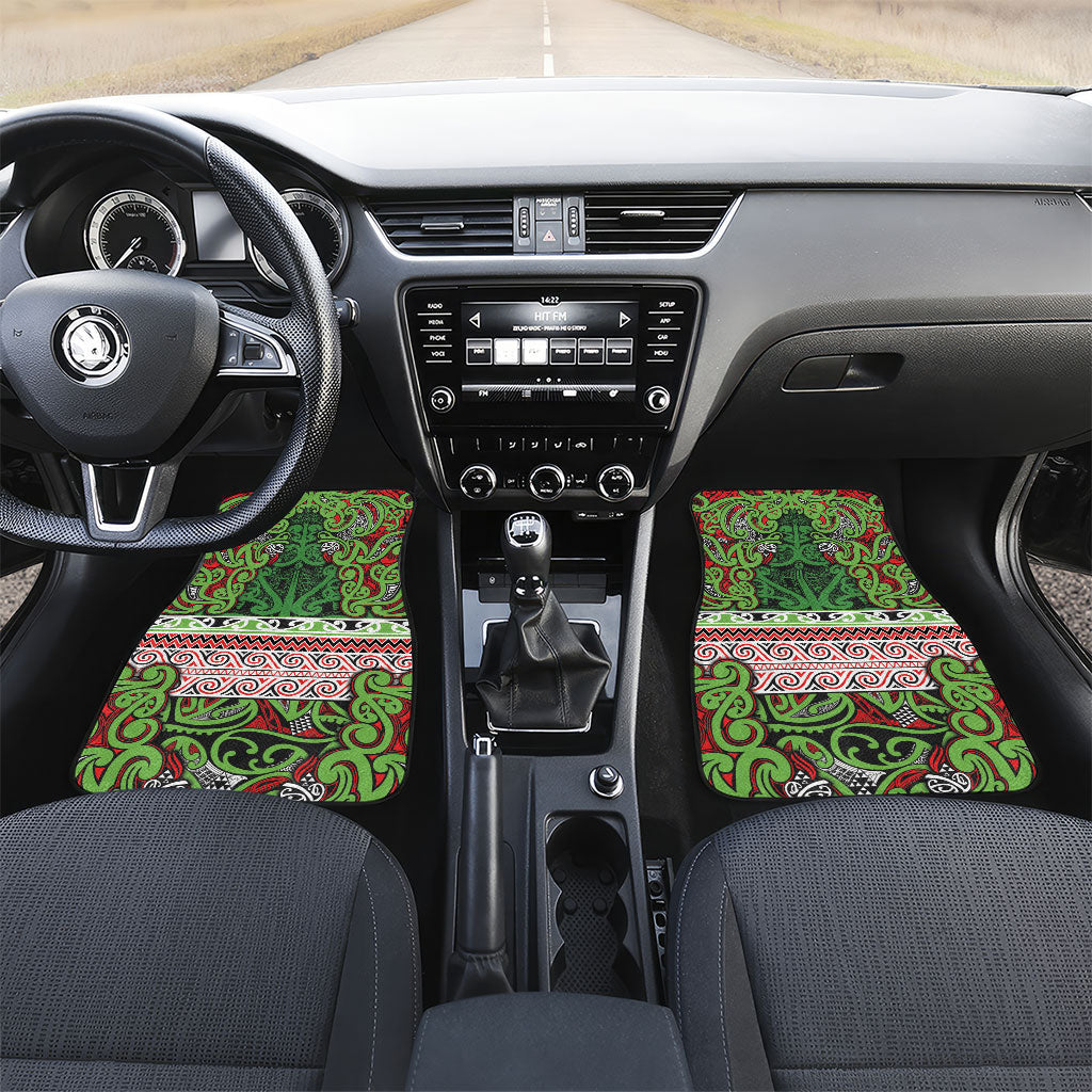 Aotearoa Iwi Ngati Maru Hauraki Car Mats Maori Wharenui House Tribal Pattern