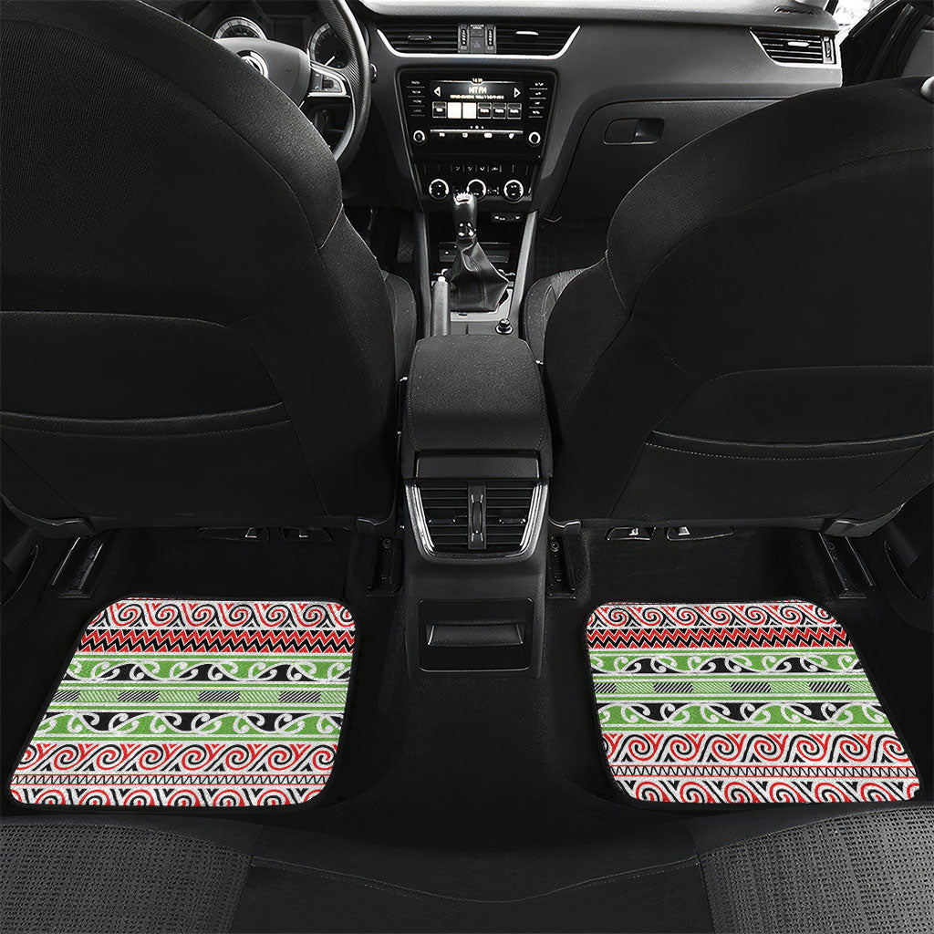Aotearoa Iwi Ngati Maru Hauraki Car Mats Maori Wharenui House Tribal Pattern