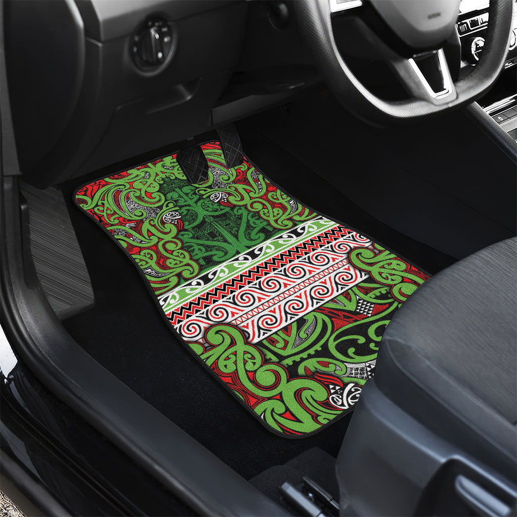 Aotearoa Iwi Ngati Maru Hauraki Car Mats Maori Wharenui House Tribal Pattern