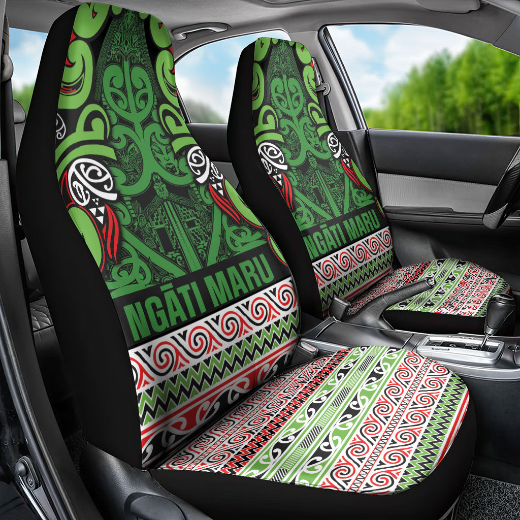 Aotearoa Iwi Ngati Maru Hauraki Car Seat Cover Maori Wharenui House Tribal Pattern