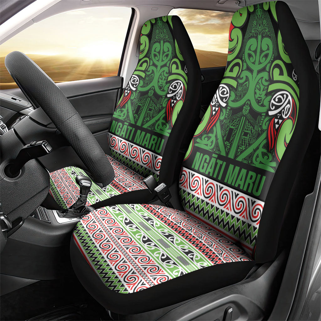 Aotearoa Iwi Ngati Maru Hauraki Car Seat Cover Maori Wharenui House Tribal Pattern