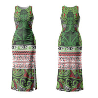 Aotearoa Iwi Ngati Maru Hauraki Couples Matching Tank Maxi Dress and Hawaiian Shirt Maori Wharenui House Tribal Pattern