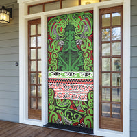 Aotearoa Iwi Ngati Maru Hauraki Door Cover Maori Wharenui House Tribal Pattern