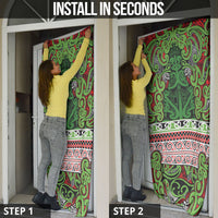 Aotearoa Iwi Ngati Maru Hauraki Door Cover Maori Wharenui House Tribal Pattern
