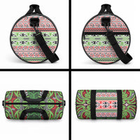 Aotearoa Iwi Ngati Maru Hauraki Duffle Bag Maori Wharenui House Tribal Pattern