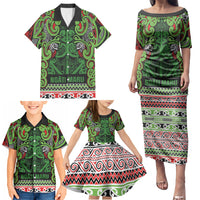Aotearoa Iwi Ngati Maru Hauraki Family Matching Puletasi and Hawaiian Shirt Maori Wharenui House Tribal Pattern