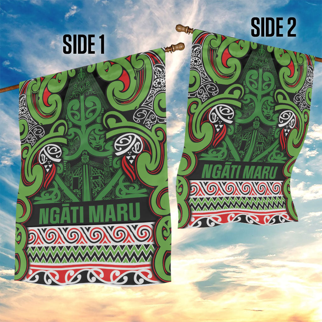 Aotearoa Iwi Ngati Maru Hauraki Garden Flag Maori Wharenui House Tribal Pattern