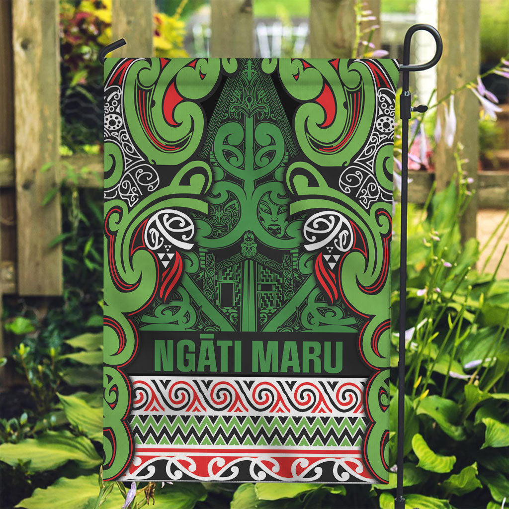 Aotearoa Iwi Ngati Maru Hauraki Garden Flag Maori Wharenui House Tribal Pattern
