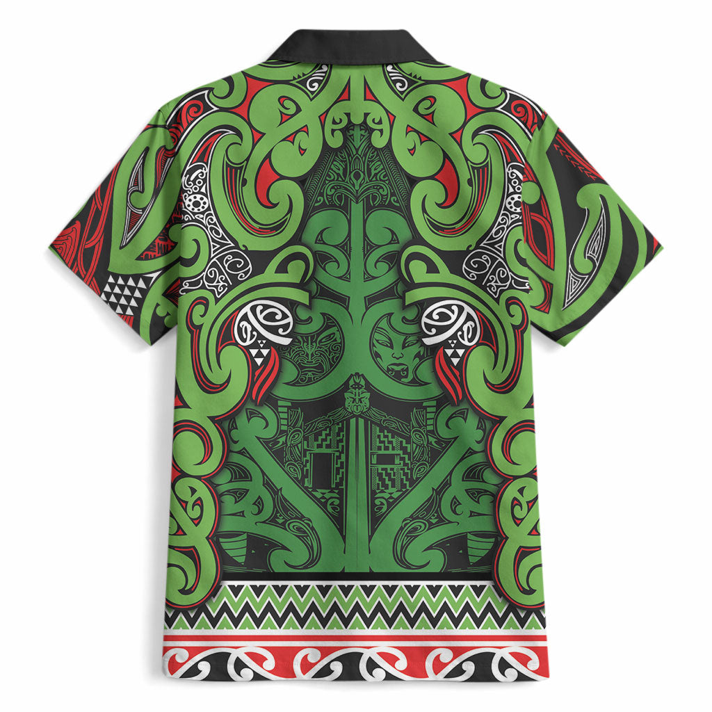 Aotearoa Iwi Ngati Maru Hauraki Hawaiian Shirt Maori Wharenui House Tribal Pattern