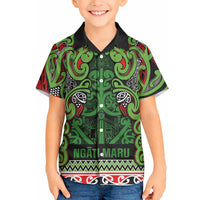 Aotearoa Iwi Ngati Maru Hauraki Hawaiian Shirt Maori Wharenui House Tribal Pattern