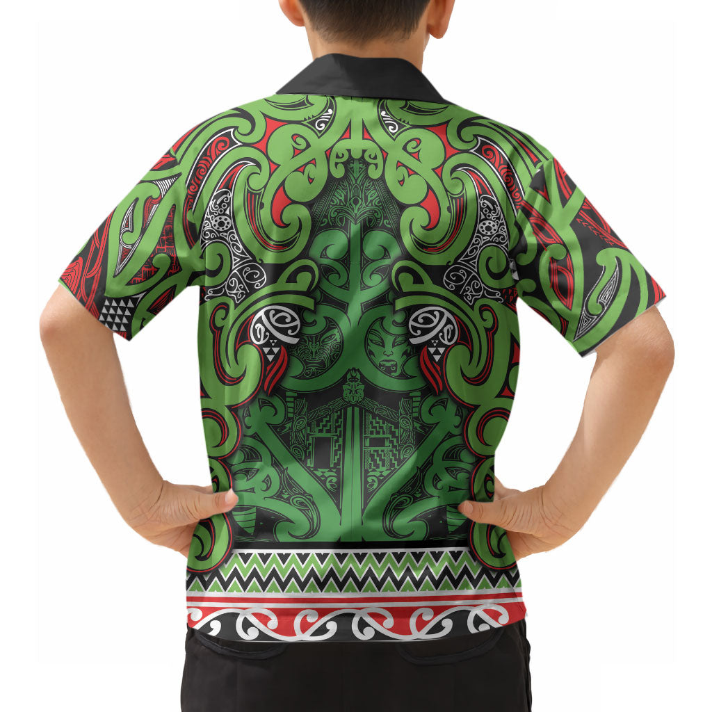 Aotearoa Iwi Ngati Maru Hauraki Hawaiian Shirt Maori Wharenui House Tribal Pattern