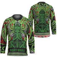 Aotearoa Iwi Ngati Maru Hauraki Hockey Jersey Maori Wharenui House Tribal Pattern