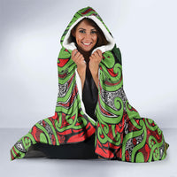 Aotearoa Iwi Ngati Maru Hauraki Hooded Blanket Maori Wharenui House Tribal Pattern