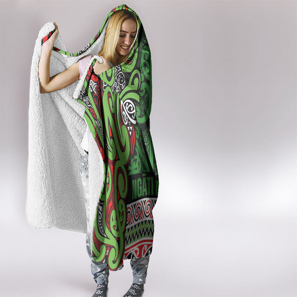 Aotearoa Iwi Ngati Maru Hauraki Hooded Blanket Maori Wharenui House Tribal Pattern