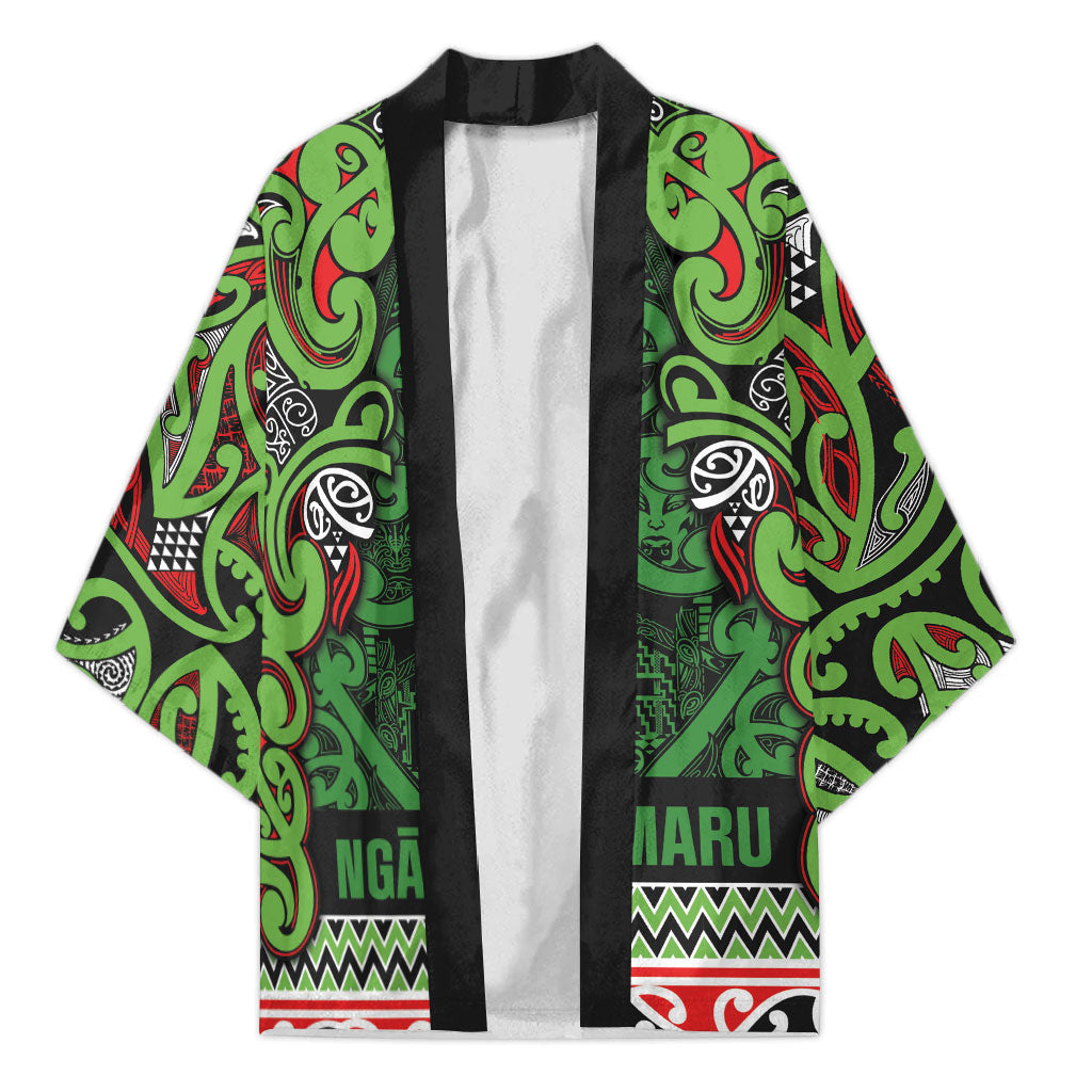 Aotearoa Iwi Ngati Maru Hauraki Kimono Maori Wharenui House Tribal Pattern