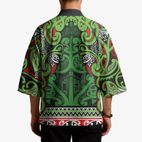 Aotearoa Iwi Ngati Maru Hauraki Kimono Maori Wharenui House Tribal Pattern
