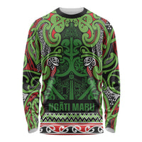 Aotearoa Iwi Ngati Maru Hauraki Long Sleeve Shirt Maori Wharenui House Tribal Pattern